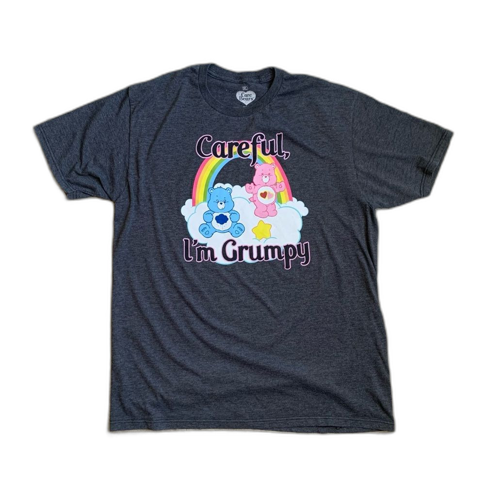 Careful I'm Grumpy Graphic Tee - Dark Heather